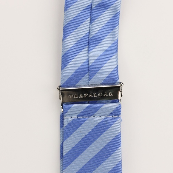 Trafalgar England 100% Silk Suspenders Braces Blue - Picture 6 of 6